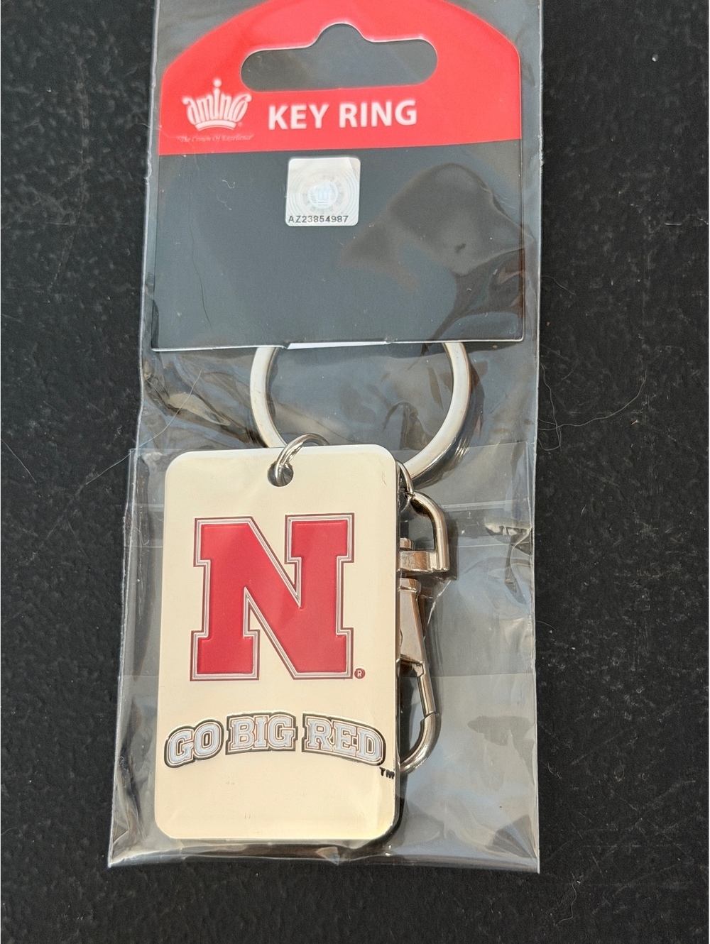Nebraska Cornhuskers Go Big Red Metal Keychain NCAA Fan Accessory